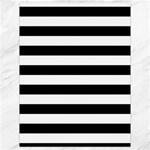 Horizontal Stripes - White and Black Canvas 18  x 24 