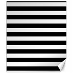 Horizontal Stripes - White and Black Canvas 20  x 24 