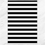 Horizontal Stripes - White and Black Canvas 24  x 36 