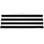 Horizontal Stripes - White and Black Body Pillow Case (Dakimakura) (One Side)