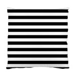 Horizontal Stripes - White and Black Standard Cushion Case (One Side)