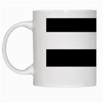 Horizontal Stripes - White and Black White Mug