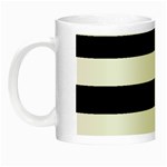 Horizontal Stripes - White and Black Night Luminous Mug