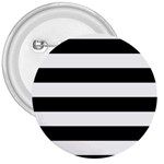 Horizontal Stripes - White and Black 3  Button