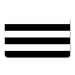 Horizontal Stripes - White and Black Magnet (Rectangular)