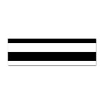 Horizontal Stripes - White and Black Sticker Bumper (100 pack)