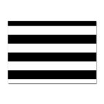 Horizontal Stripes - White and Black Sticker A4 (10 pack)