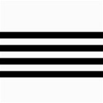 Horizontal Stripes - White and Black 4  x 8  Photo Cards