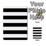 Horizontal Stripes - White and Black Multi-purpose Cards (Rectangle)