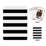 Horizontal Stripes - White and Black Playing Cards Single Design