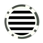 Horizontal Stripes - White and Black Poker Chip Card Guard (10 pack)