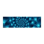 Glossy Light Blue Spiral Fractal Satin Scarf (Oblong)