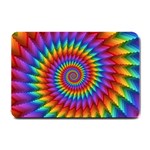 Psychedelic Rainbow Spiral Small Doormat