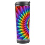 Psychedelic Rainbow Spiral Travel Tumbler