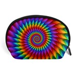 Psychedelic Rainbow Spiral Accessory Pouch (Large)