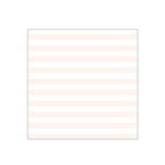 Horizontal Stripes - White and Seashell Satin Bandana Scarf