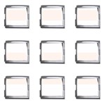 Horizontal Stripes - White and Seashell Mega Link Italian Charm (9 pack)