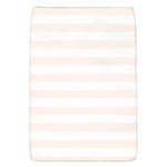 Horizontal Stripes - White and Seashell Removable Flap Cover (S)