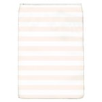 Horizontal Stripes - White and Seashell Removable Flap Cover (L)