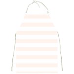 Horizontal Stripes - White and Seashell Full Print Apron