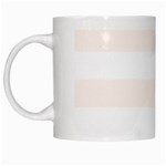 Horizontal Stripes - White and Seashell White Mug