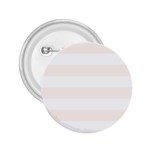 Horizontal Stripes - White and Seashell 2.25  Button