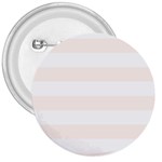 Horizontal Stripes - White and Seashell 3  Button