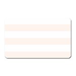 Horizontal Stripes - White and Seashell Magnet (Rectangular)