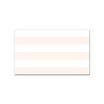 Horizontal Stripes - White and Seashell Sticker Rectangular (100 pack)