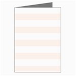 Horizontal Stripes - White and Seashell Greeting Card