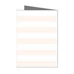 Horizontal Stripes - White and Seashell Mini Greeting Cards (Pkg of 8)