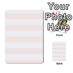Horizontal Stripes - White and Seashell Multi-purpose Cards (Rectangle)