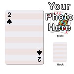 Horizontal Stripes - White and Seashell Playing Cards 54 Designs