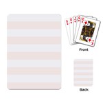 Horizontal Stripes - White and Seashell Playing Cards Single Design