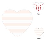 Horizontal Stripes - White and Seashell Playing Cards (Heart)