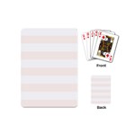 Horizontal Stripes - White and Seashell Playing Cards (Mini)