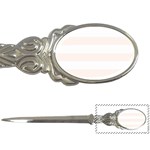 Horizontal Stripes - White and Seashell Letter Opener