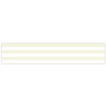 Horizontal Stripes - White and Beige Flano Scarf (Small)