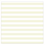 Horizontal Stripes - White and Beige Large Satin Scarf (Square)