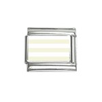 Horizontal Stripes - White and Beige Italian Charm (9mm)