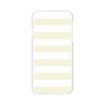 Horizontal Stripes - White and Beige Apple iPhone 6/6S Silicone Case (Transparent)