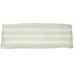 Horizontal Stripes - White and Beige Body Pillow Case (Dakimakura) (One Side)