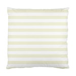 Horizontal Stripes - White and Beige Standard Cushion Case (One Side)