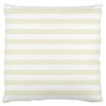 Horizontal Stripes - White and Beige Standard Flano Cushion Case (One Side)
