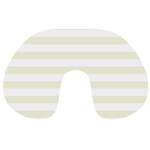 Horizontal Stripes - White and Beige Travel Neck Pillow
