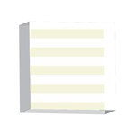 Horizontal Stripes - White and Beige 4 x 4  Acrylic Photo Block