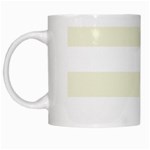Horizontal Stripes - White and Beige White Mug