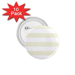 Horizontal Stripes - White and Beige 1.75  Button (10 pack)