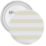 Horizontal Stripes - White and Beige 3  Button