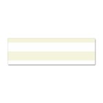 Horizontal Stripes - White and Beige Sticker (Bumper)
